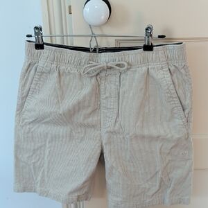 VISSLA Light Beige Pinstripe Corduroy Shorts